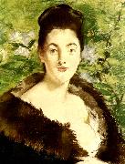 Edouard Manet dam med palskrage Spain oil painting artist